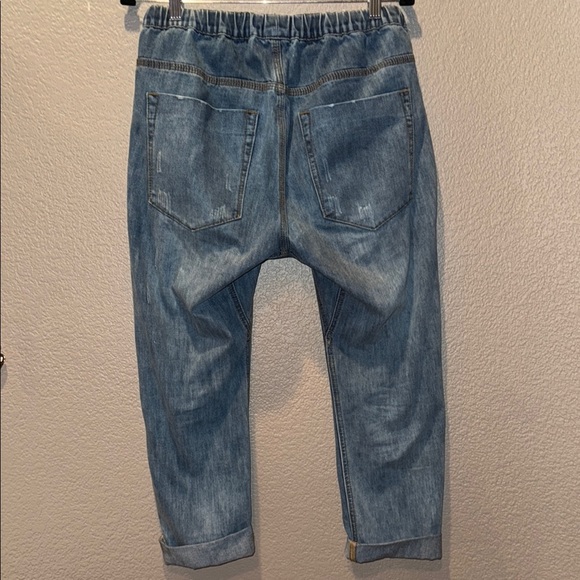 Mustard Seed Blue Relaxed Jeans with Drawstring Waist - Picture 4 of 6